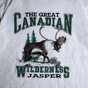vintage Fruit of the Loom Jasper The Great Canadian Wilderness Caribou shirt L